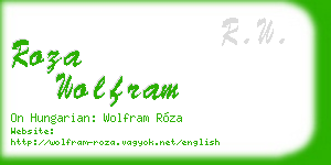 roza wolfram business card